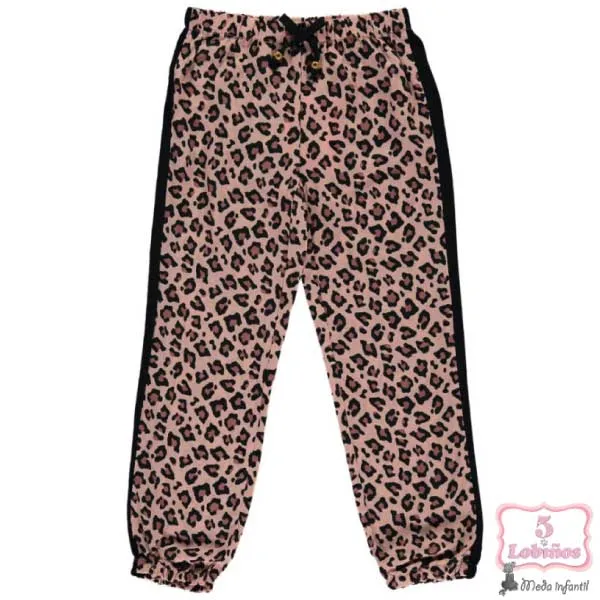 PANTALON NIÑA ANIMAL PRINT ROSA Bimbalina