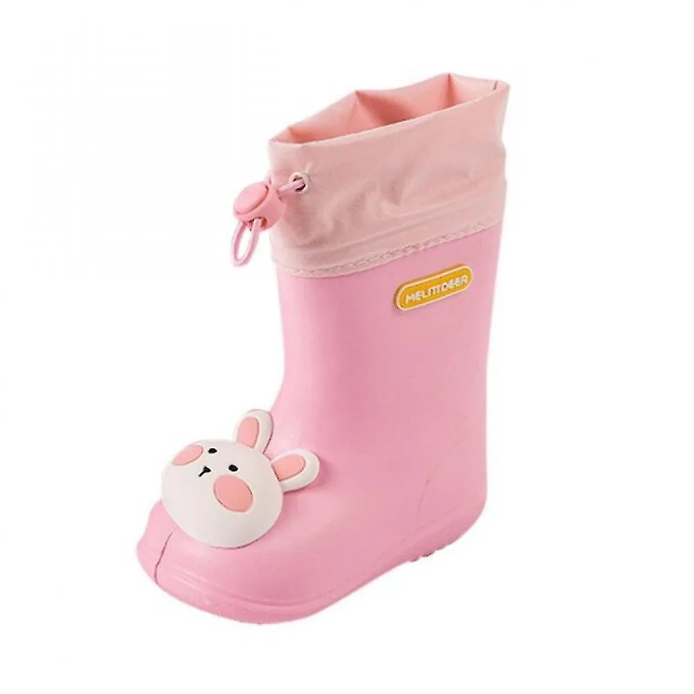 Pink 140children's cartoon pvc rubber waterproof rain boots fashion classic baby water shoes rabbit frog dolls boys girls