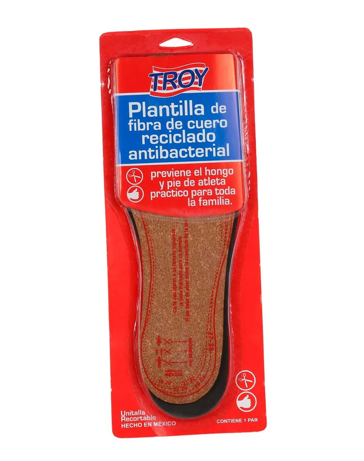 Plantilla de Cuero Troy Antibacterial Recortable 25003903