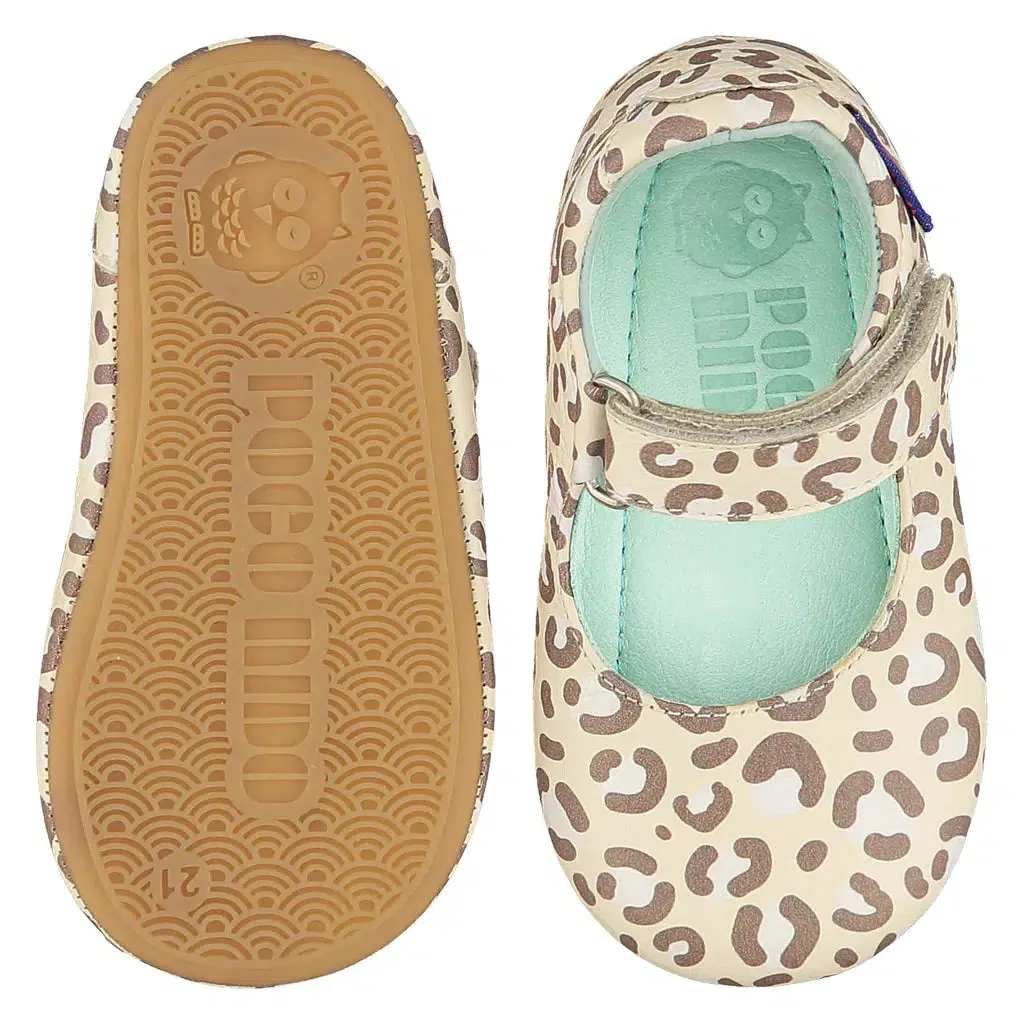 Poco Nido Mighty Shoes Cream Leopard