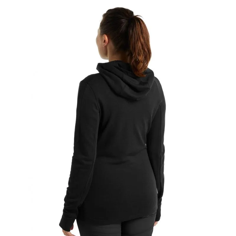 Polar para mujer Icebreaker Quantum III Ls Zip Hood (Black)