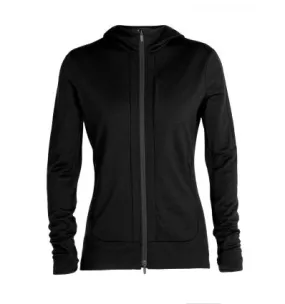 Polar para mujer Icebreaker Quantum III Ls Zip Hood (Black)