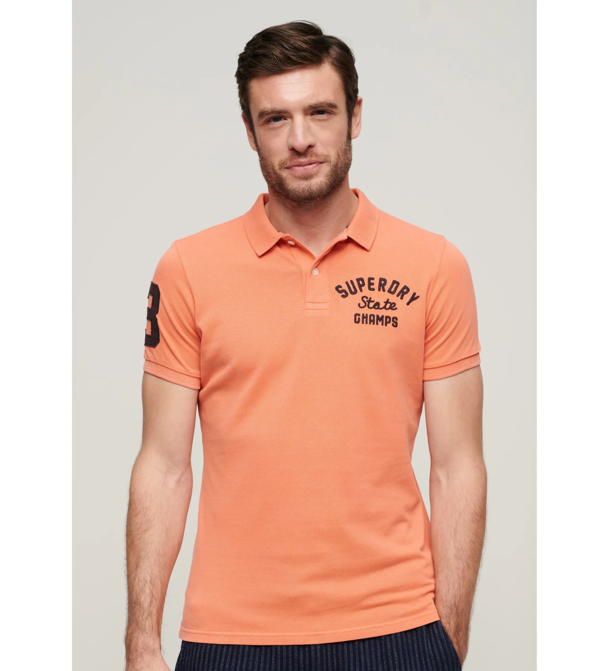 Polo Applique Classic Fit naranja