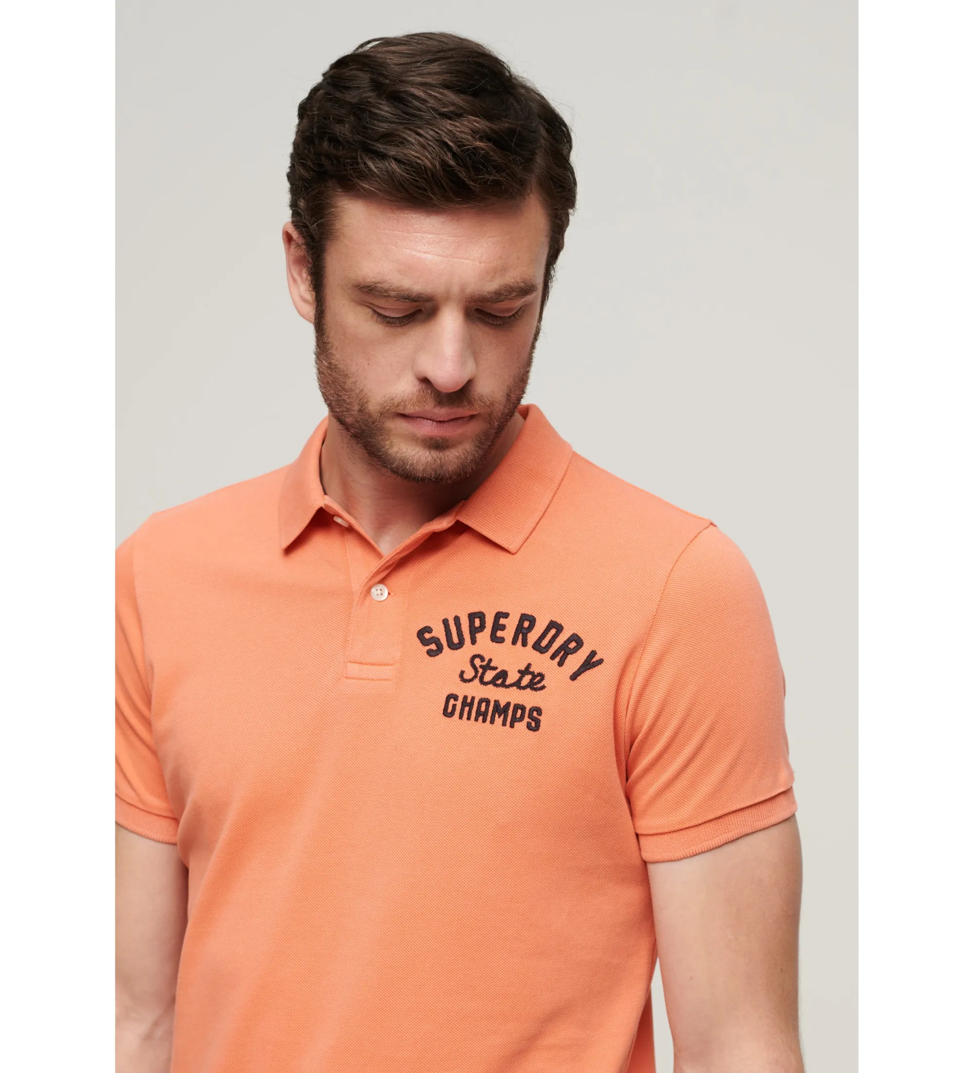 Polo Applique Classic Fit naranja