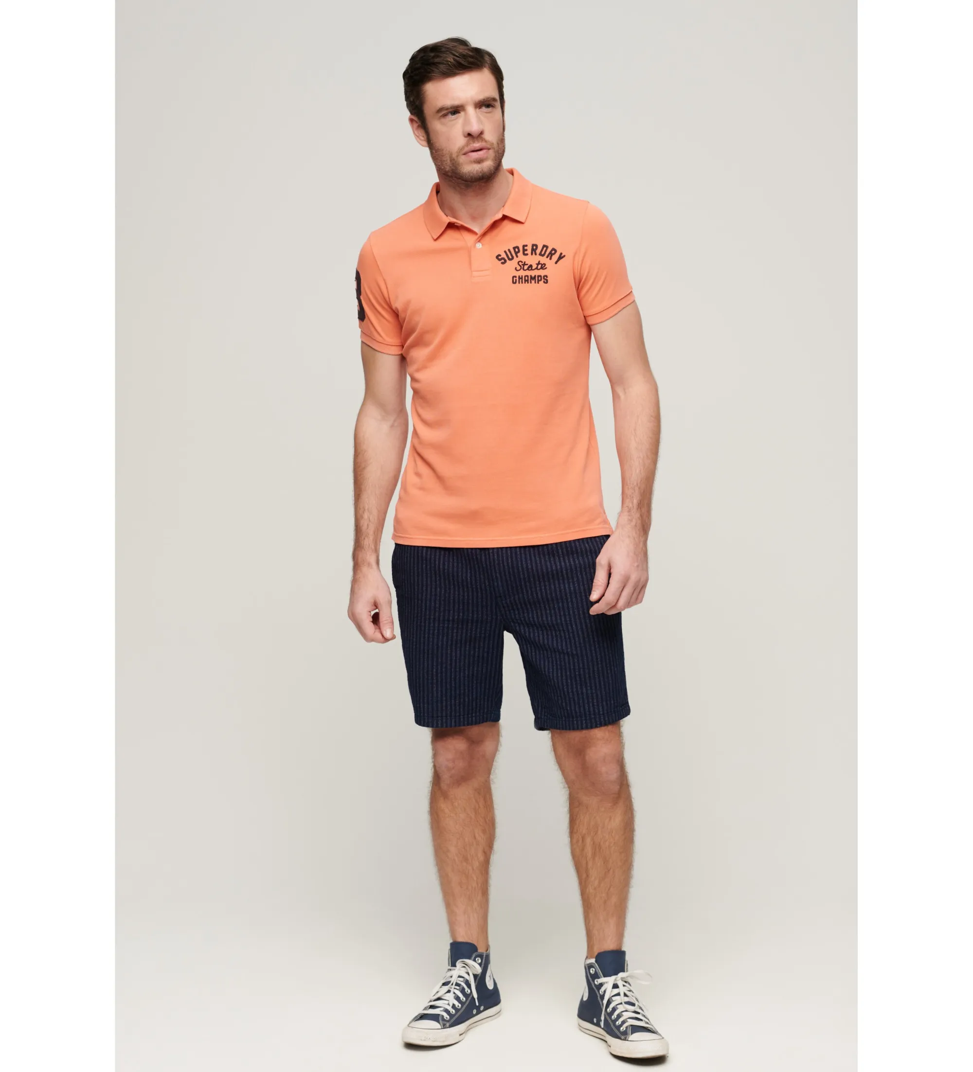 Polo Applique Classic Fit naranja