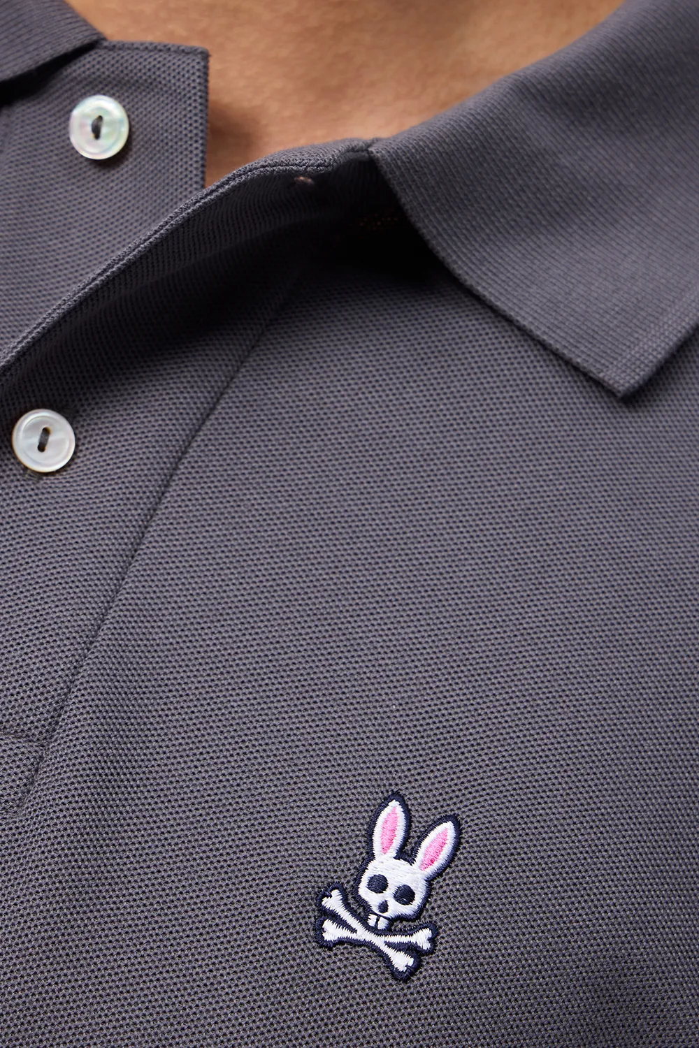 Psycho Bunny Polo Classic Pique Blackend Pearl