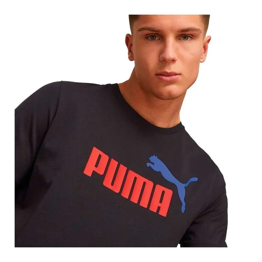 PUMA Camiseta Hombre ESS+2 COL LOGO 586759-62 NEGRO