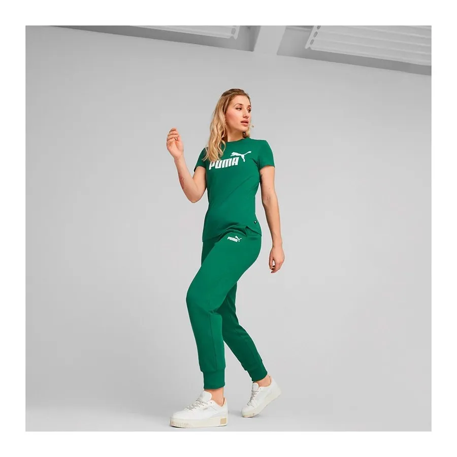 PUMA Camiseta Mujer ESS LOGO 586775-92 verde