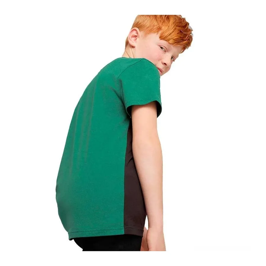 PUMA Camiseta NIÑO ESS+ COLORBLOCK 846127-37 NEGRO VERDE