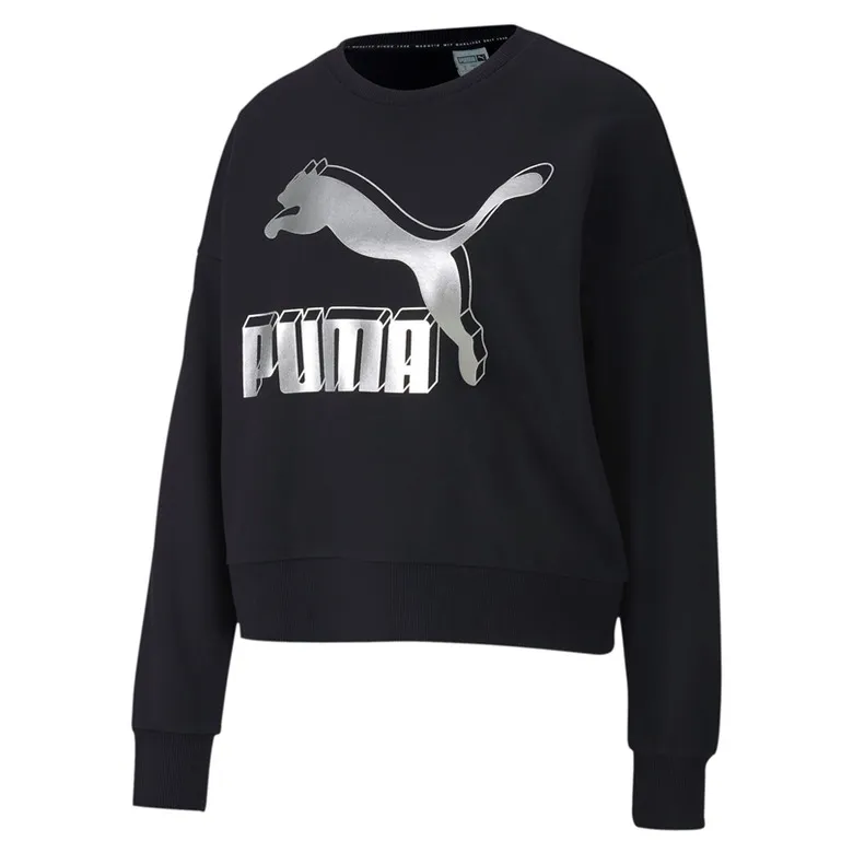 Puma Classics Logo Metallic Crew W