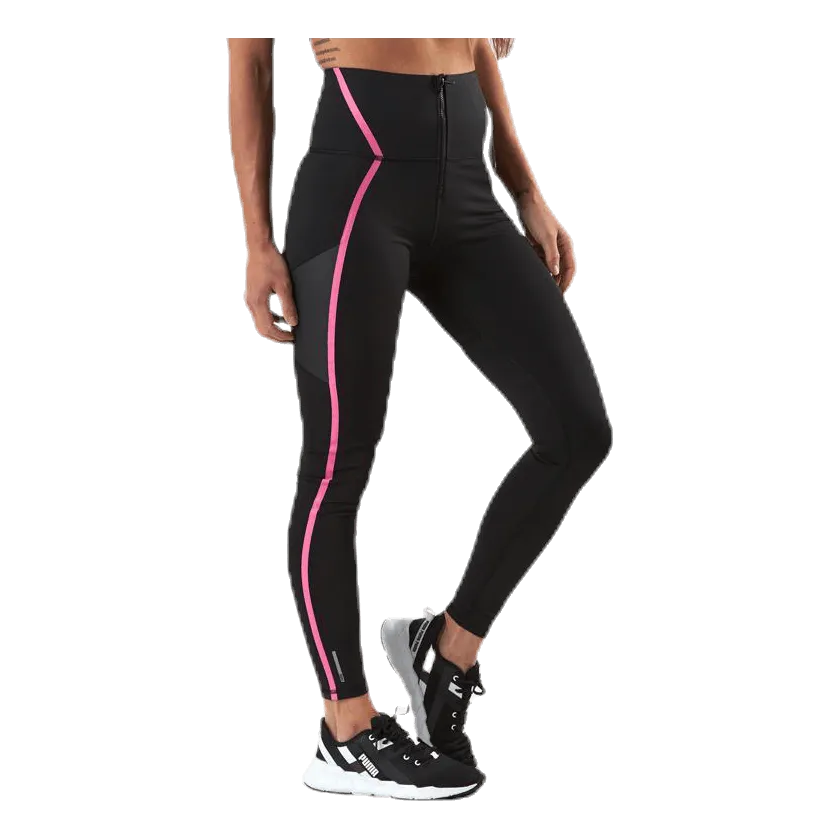 Puma Train Bonded Zip High Rise Full Tight Pink/Black