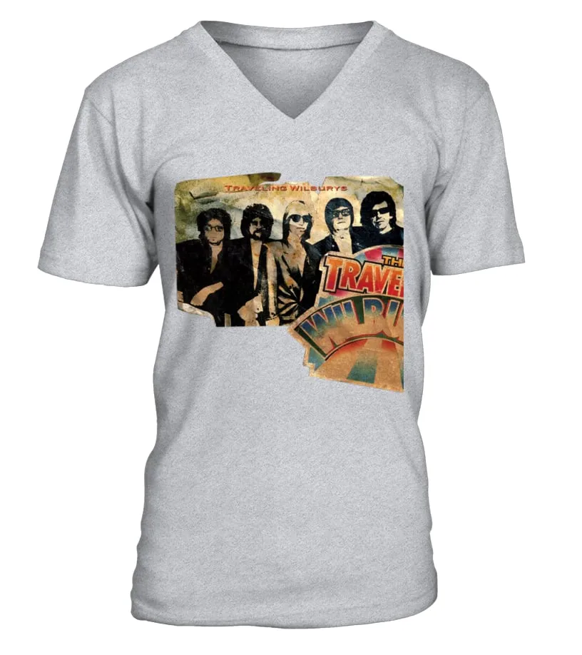 RK80S-076-GR. Traveling Wilburys - Traveling Wilburys Vol. 1 Camiseta cuello en V Unisex