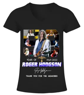 ROGER HODGSON 53 YEARS OF 1969-2022 Camiseta cuello pico Mujer