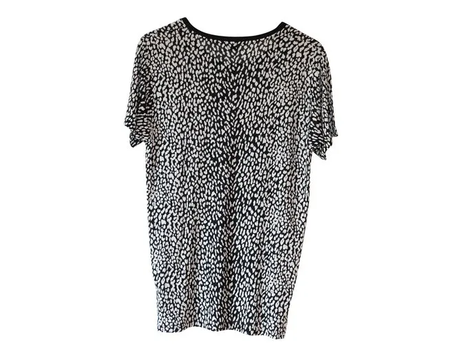 Saint Laurent Camiseta estampada leopardo Negro 