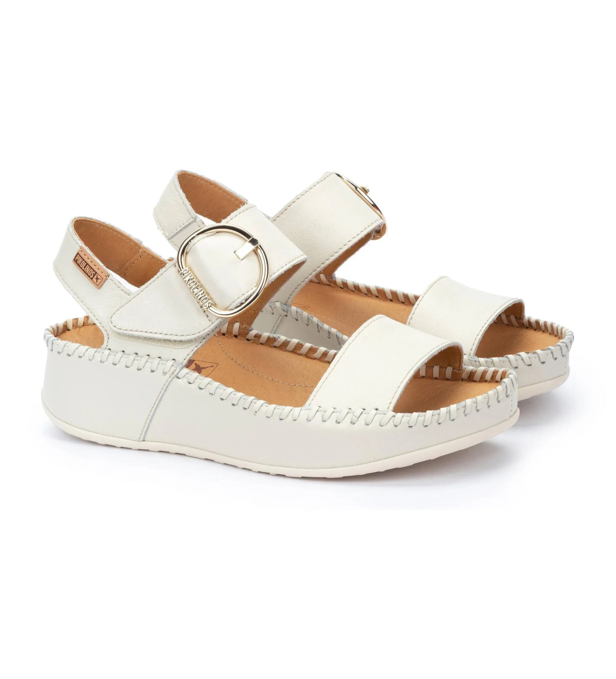 Sandalias de piel Marina blanco -Altura cuña 5cm-