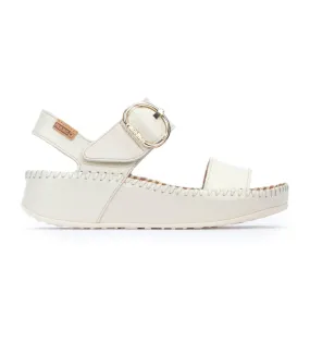 Sandalias de piel Marina blanco -Altura cuña 5cm-