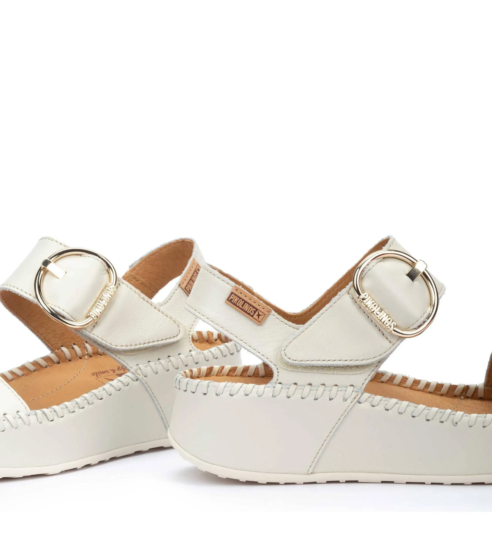 Sandalias de piel Marina blanco -Altura cuña 5cm-