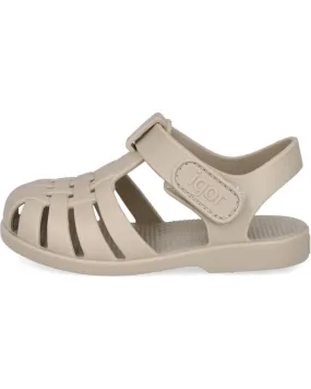 Sandalias IGOR  de Niña S10288-100 CLASICA VELCRO SANDALIAS CANGREJERAS UNISEX  ARENA