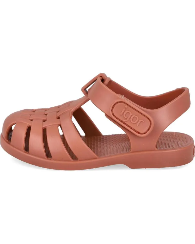 Sandalias IGOR  de Niña y Niño S10288-381 CLASICA VELCRO SANDALIAS CANGREJERAS UNISEX  TERRACOTA