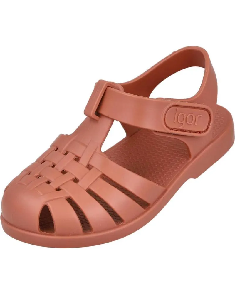 Sandalias IGOR  de Niña y Niño S10288-381 CLASICA VELCRO SANDALIAS CANGREJERAS UNISEX  TERRACOTA