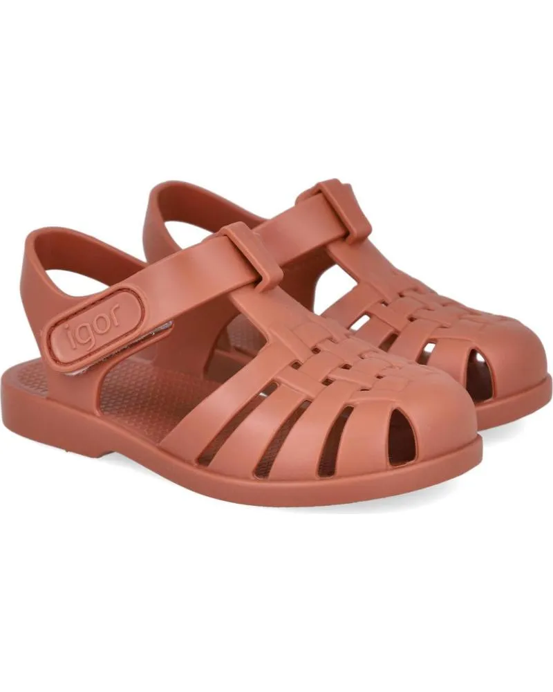 Sandalias IGOR  de Niña y Niño S10288-381 CLASICA VELCRO SANDALIAS CANGREJERAS UNISEX  TERRACOTA