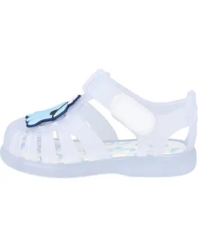 Sandalias IGOR  de Niña y Niño S10320-270 PIRATA SANDALIAS CANGREJERAS UNISEX  BLANCO-CELESTE