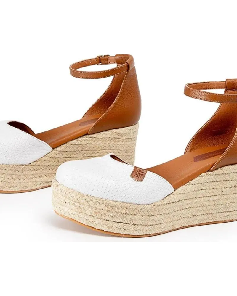 Sandalias POPA  de Mujer CANTALAR PIEL BLANCA-CUERO  BLANCO