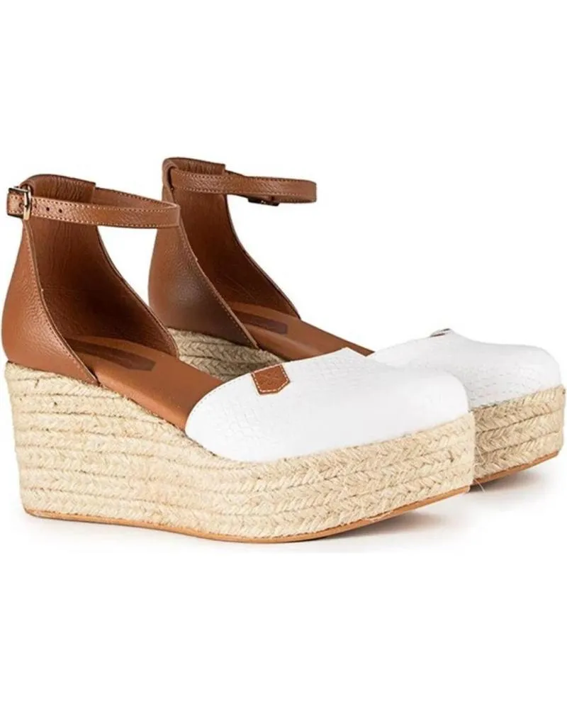 Sandalias POPA  de Mujer CANTALAR PIEL BLANCA-CUERO  BLANCO