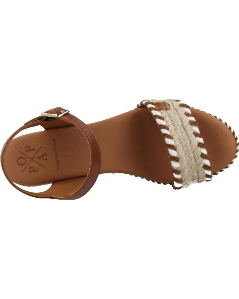 Sandalias POPA  de Mujer SANDALIAS MUJER MODELO ARAMBOL SUTACH COLOR MARRON  CUERO