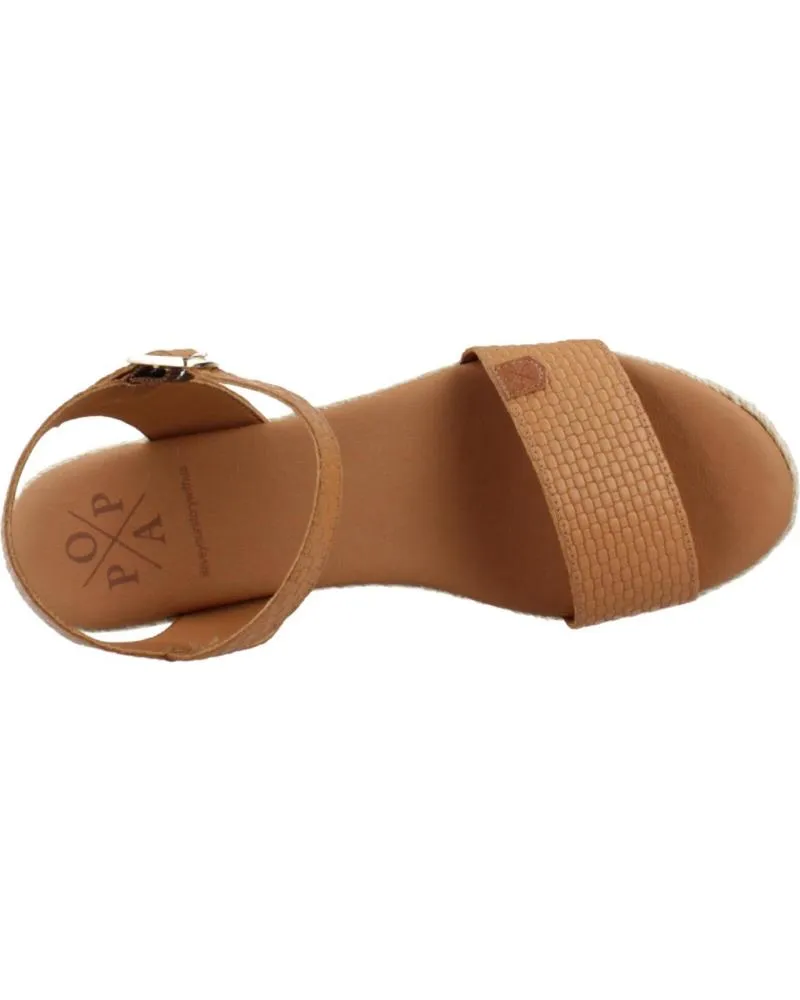 Sandalias POPA  de Mujer SANDALIAS MUJER MODELO ARAMBOL TRENZADO COLOR MARRON  CUERO