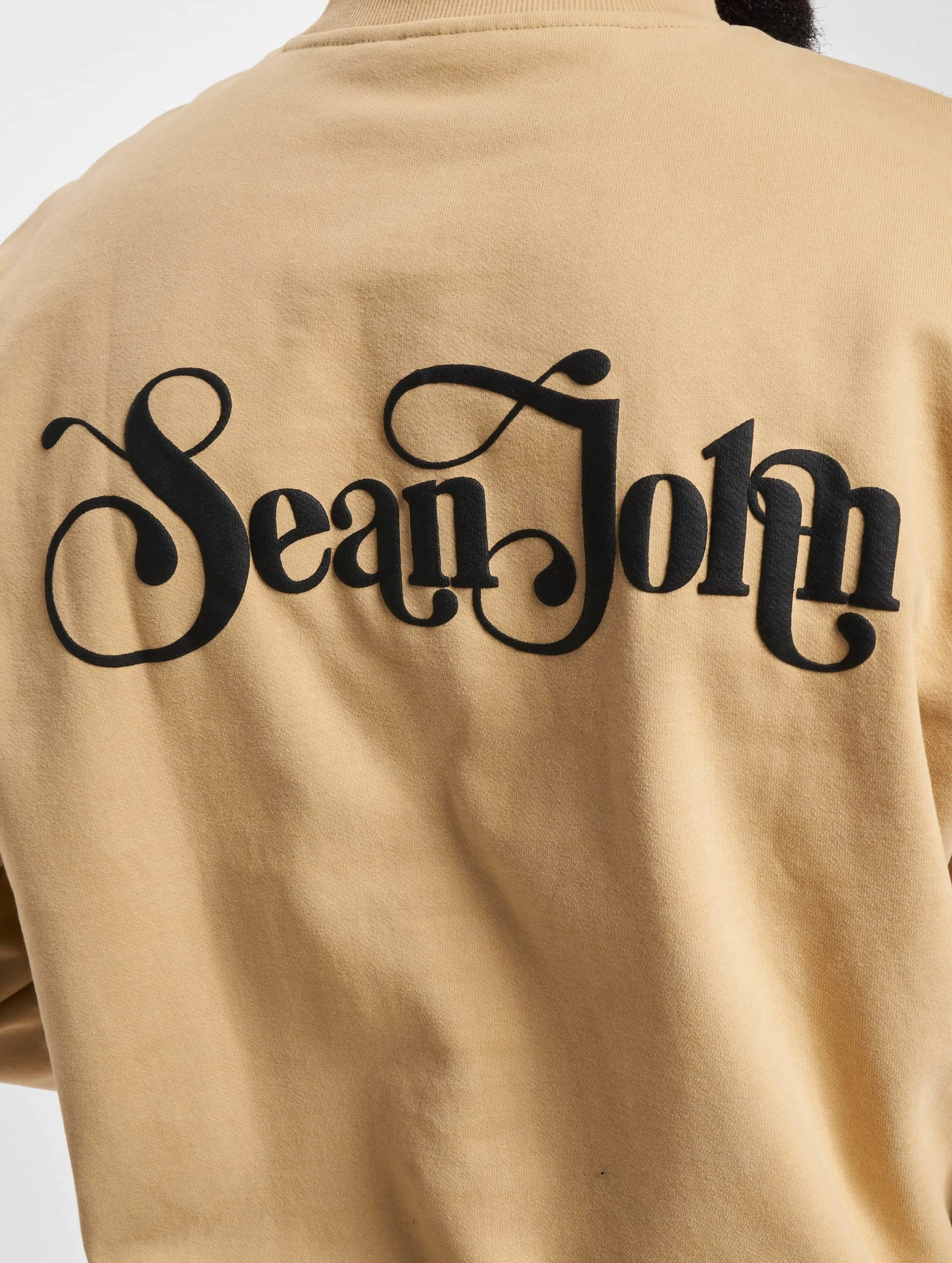 Sean John JM233-021-1 SJ Script Logo Retro Backprint Crew