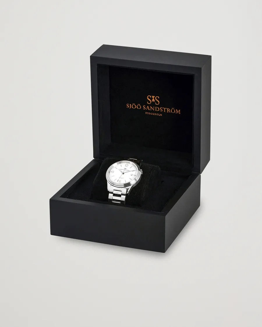 Sjöö Sandström Royal Steel Classic 41mm White and Steel