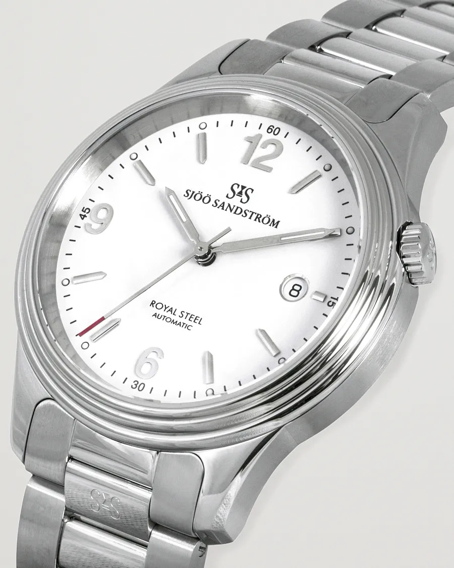 Sjöö Sandström Royal Steel Classic 41mm White and Steel