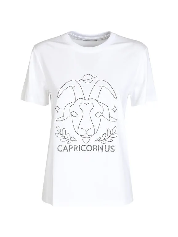 Solada Camiseta de manga corta mujer signo del zodiaco Capricornio