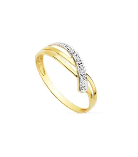 Sortija de Mujer Oro bicolor 18K Nairobi