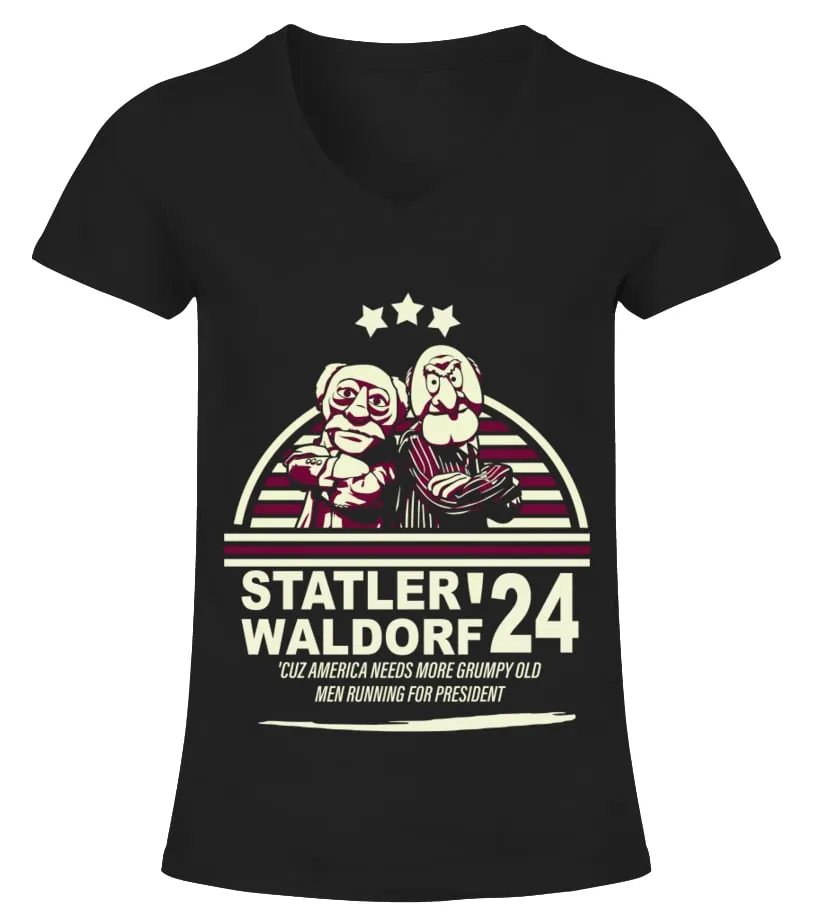 Statler and Waldorf For President 2024 - Muppets Camiseta cuello pico Mujer