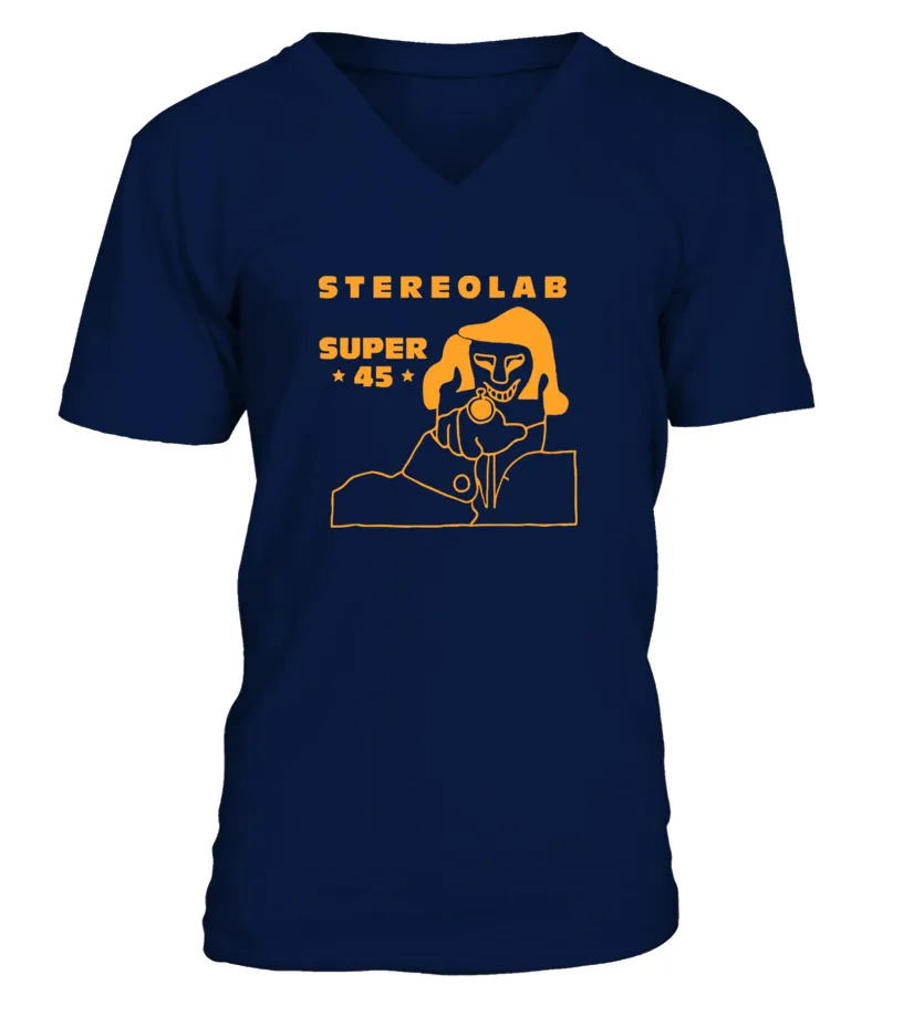 Stereolab Super 45 Ringer Shirt Stereolab Super 45 Ringer T Shirt Camiseta cuello en V Unisex