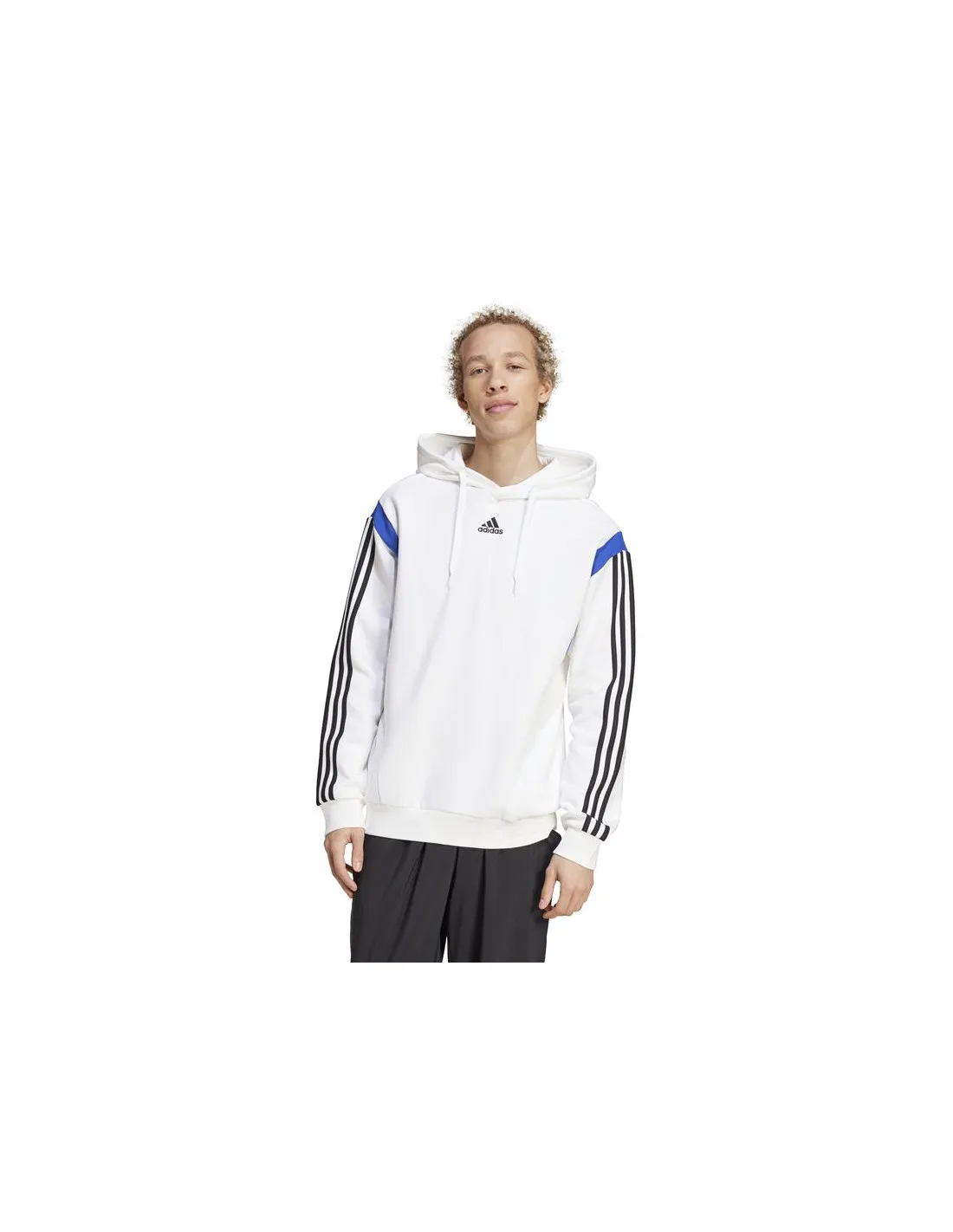 Sudadera adidas Colorblock Hooded Hombre Blanco/Negro