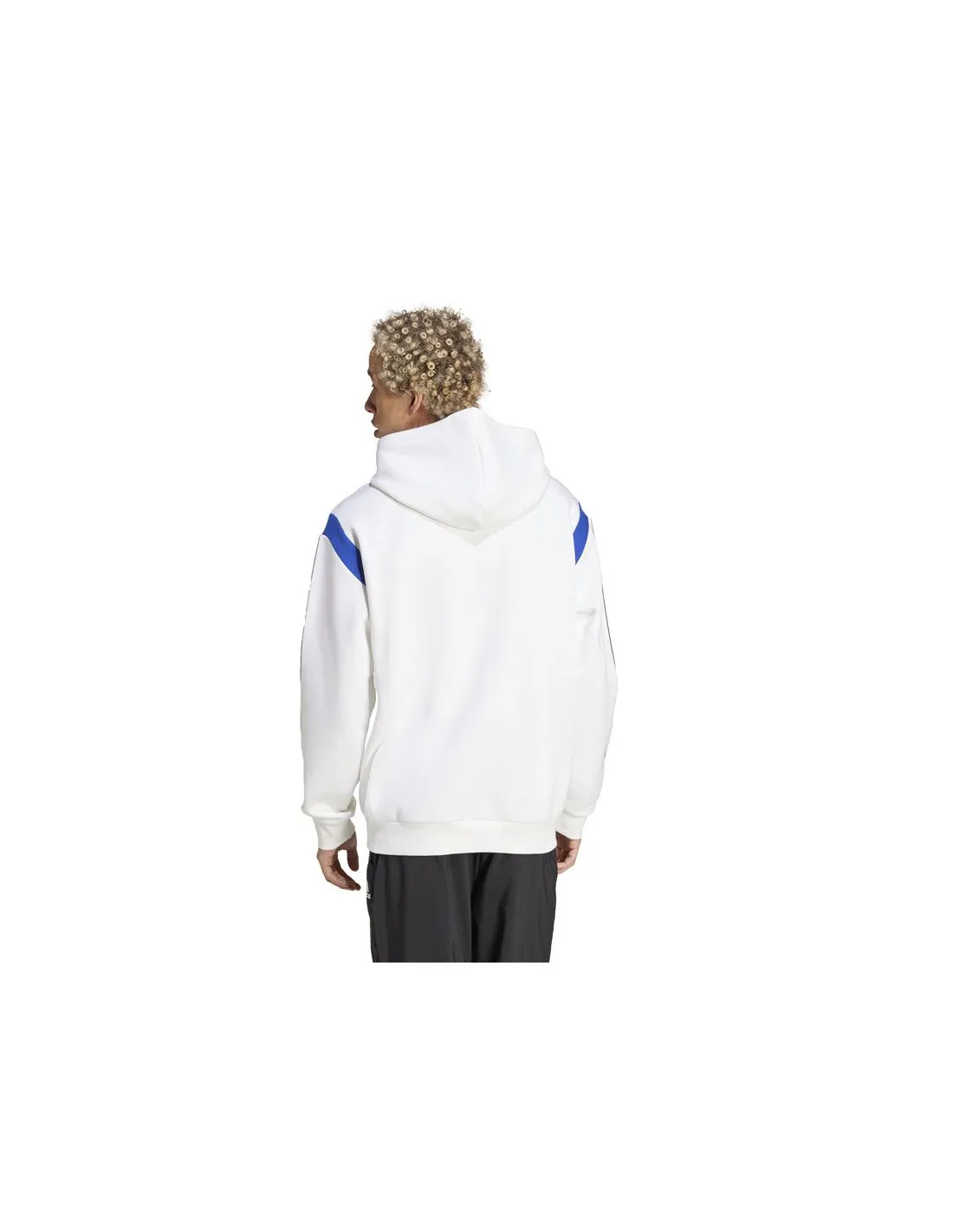 Sudadera adidas Colorblock Hooded Hombre Blanco/Negro