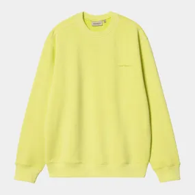 Sudadera Amarilla Carhartt Duster Script Sweat Artic Lime XS