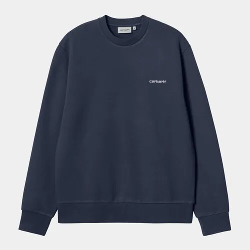 Sudadera Azul Carhartt Script Embroidery Sweat Air Force Blue M