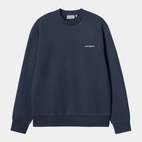 Sudadera Azul Carhartt Script Embroidery Sweat Air Force Blue M