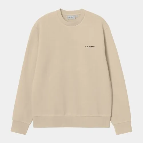 Sudadera Beige Carhartt Script Embroidery Sweat Wall L