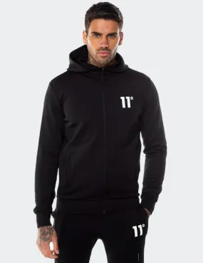 Sudadera Capucha Eleven Degree CORE FULL ZIP - Black