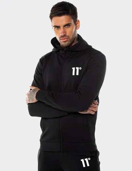 Sudadera Capucha Eleven Degree CORE FULL ZIP - Black