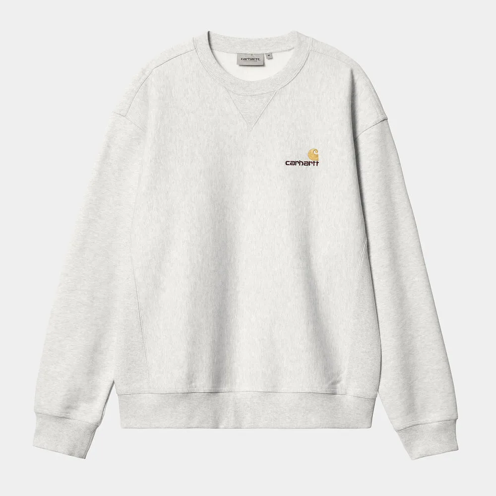 Sudadera Carhartt Gris American Script Sweatshirt Ash Heather XS