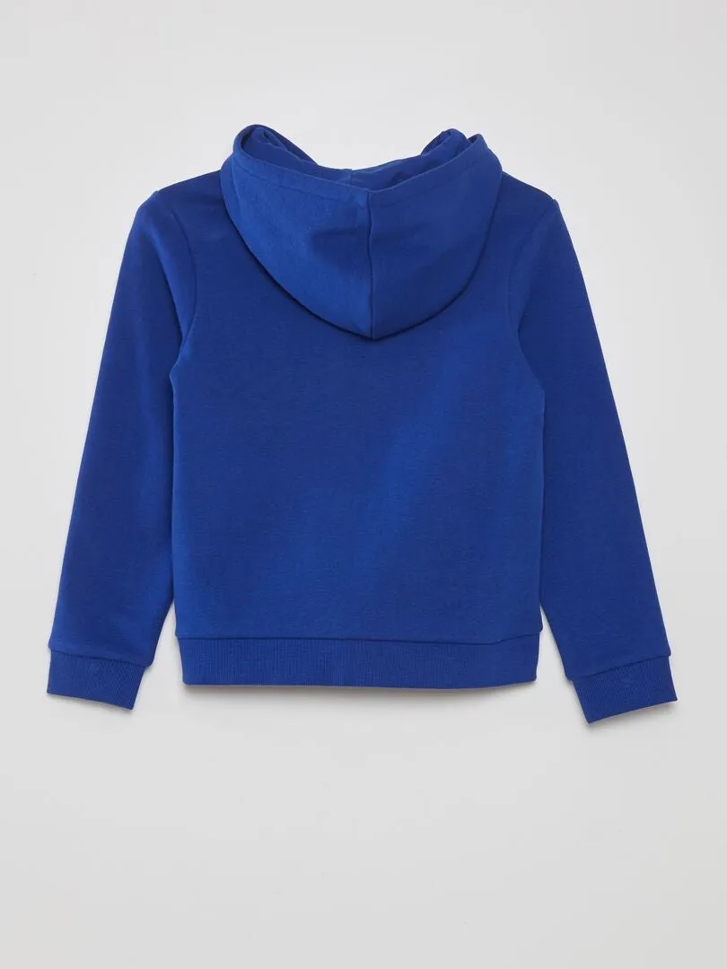 Sudadera con cremallera y capucha - AZUL