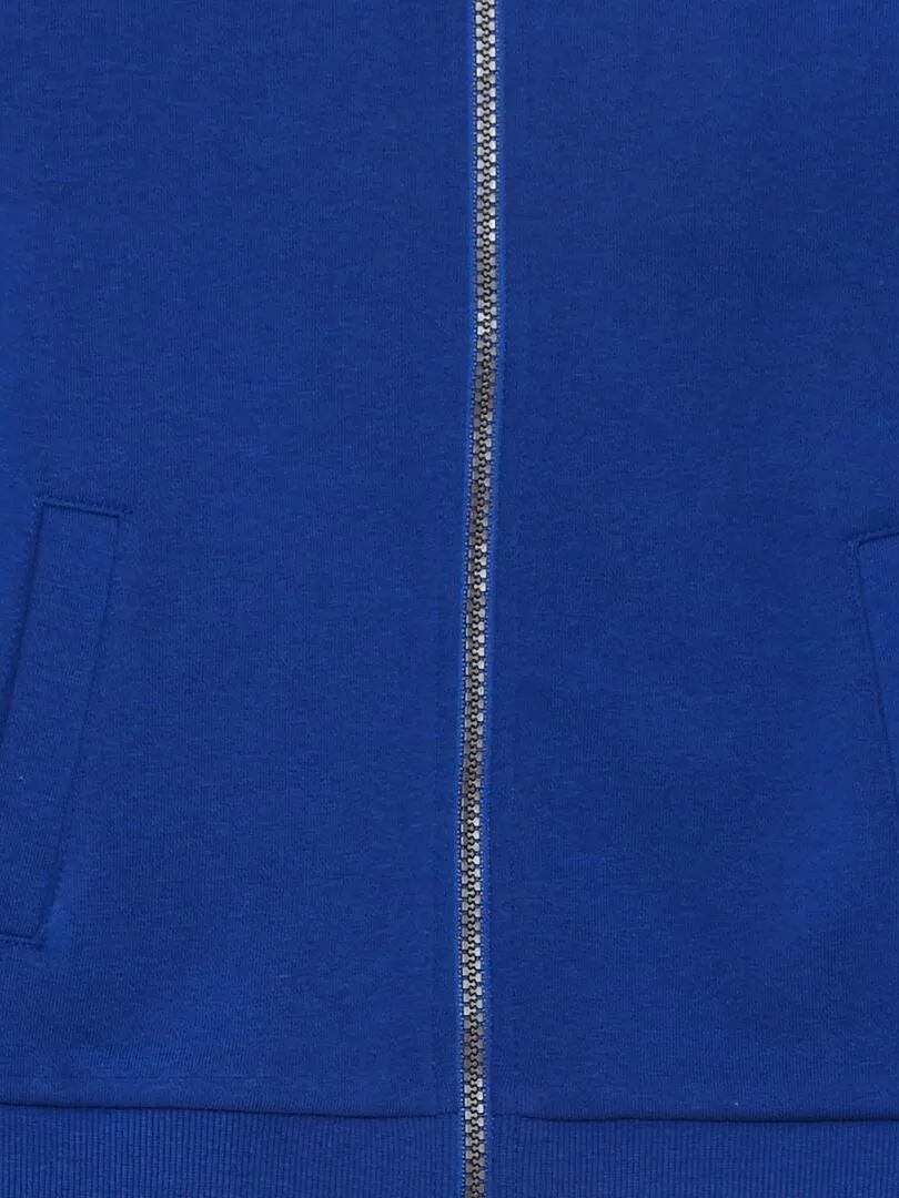 Sudadera con cremallera y capucha - AZUL