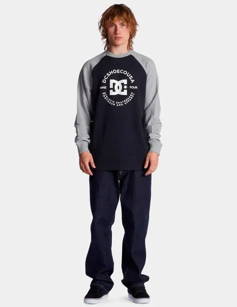 Sudadera Crew DC STAR PILOT RAGLAN - Black/Grey He