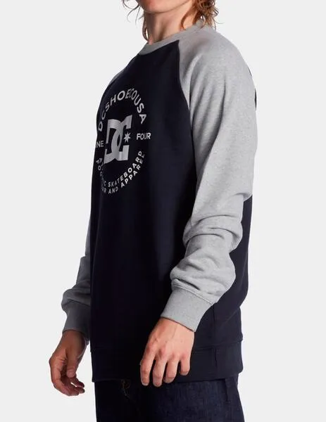 Sudadera Crew DC STAR PILOT RAGLAN - Black/Grey He